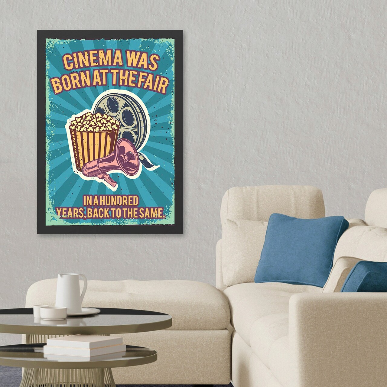 Tablou decorativ, Cinema (40 x 55), Polistiren, Multicolor - imagine 3